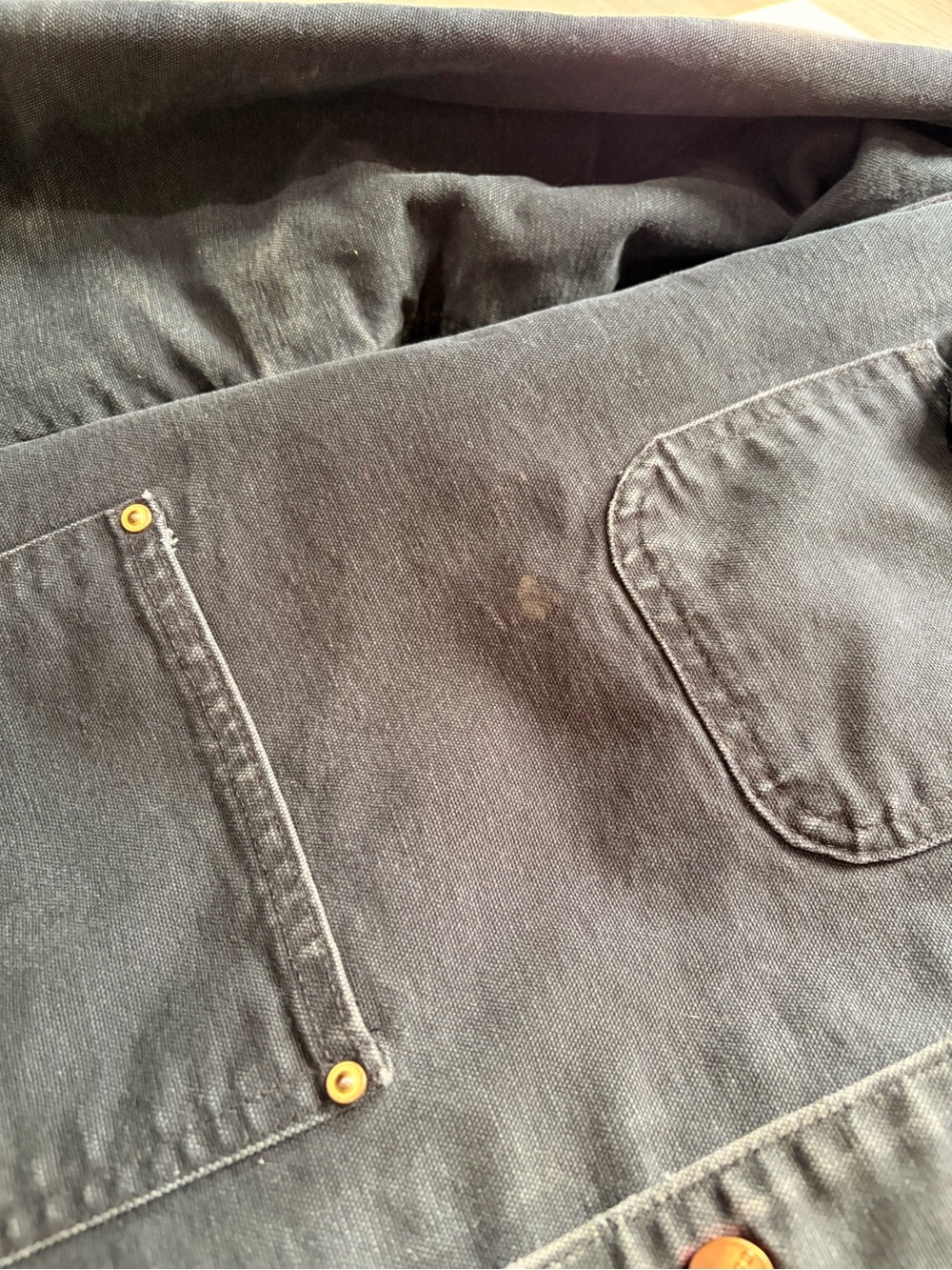 Olive green Vintage carhartt blanket lined chore jacket - Picture 5 of 7